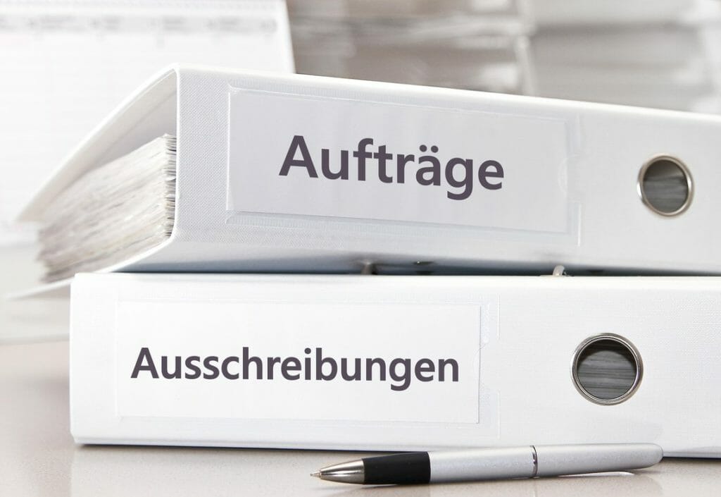 Aktenordner Aufträge Ausschreibungen