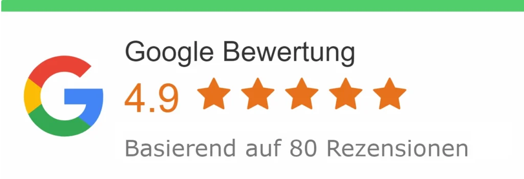 Google Bewertungen der Lindenfield GmbH im November 2022 mit 4,9 Sternen bei 80 Bewertungen