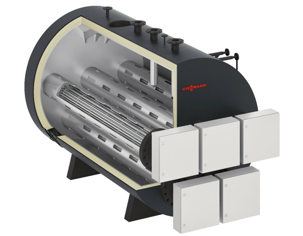 Hybrid-Dampfkessel mit Flanschheizkörpern
