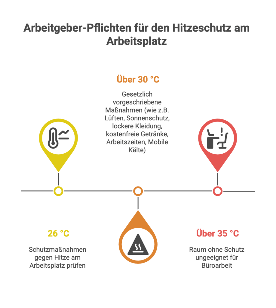 Arbeitgeber-Pflichten bei Hitze am Arbeitsplatz