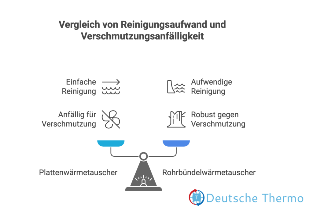 Vergleich Wärmetauscher-Reinigung von Platten- und Rohrbündelwärmetauscher