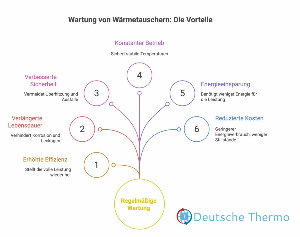 Vorteile der Wärmetauscher-Reinigung in einer Infografik